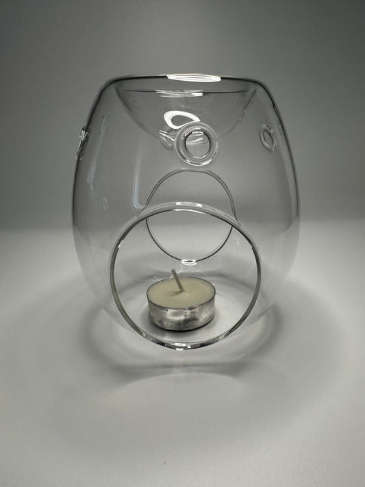 Glass Wax Melt Burner - Clear by The Boujie Lounge